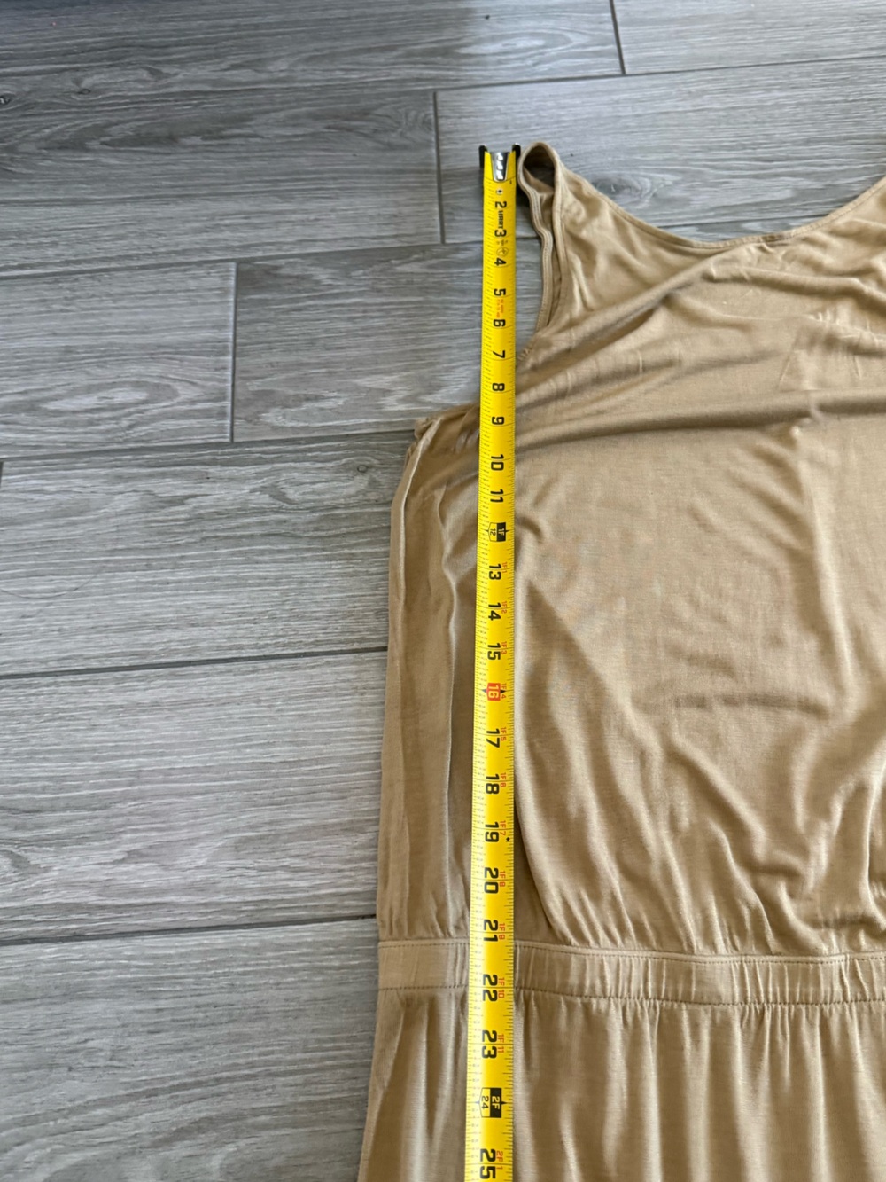 Everlane|The Ryan maxi tank dress in Camel Tan sleeveless Drapey style•••LARGE - Picture 14 of 14